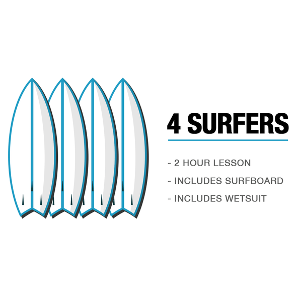 4 SURFERS - SURF LESSON