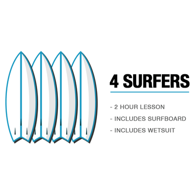 4 SURFERS - SURF LESSON
